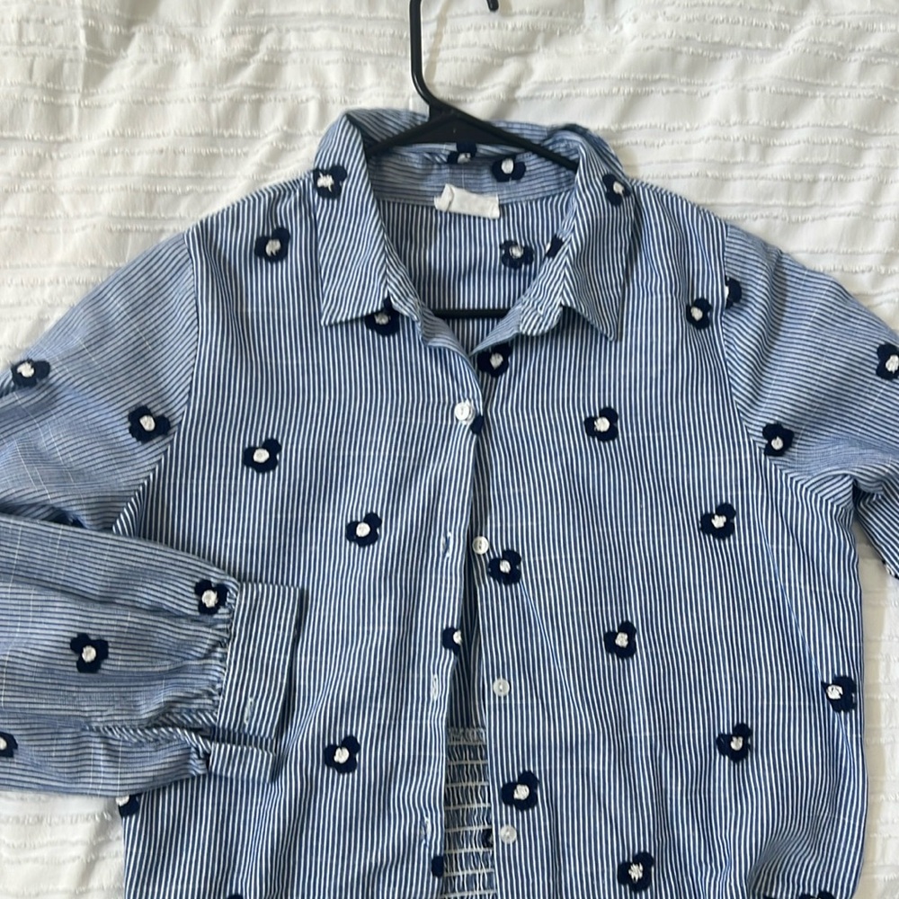 Sienna Sky Cropped Collared Long Sleeve